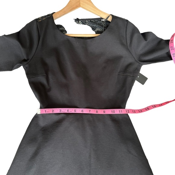 Lulu's Felicity Black Backless Lace Skater Dress Size: S New! - Picture 10 of 14